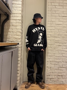 「HYSTERIC GLAMOUR（ヒステリックグラマー）のチノブッシュパンツ（その他パンツ、ブラック系）」を使った、Mitsuさん（メンズ・170cm）の夏コーディネート