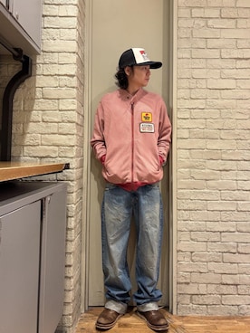 「HYSTERIC GLAMOUR（ヒステリックグラマー）のGUITAR GIRL メッシュキャップ（キャップ、ブラック系）」を使った、Mitsuさん（メンズ・170cm）の秋コーディネート