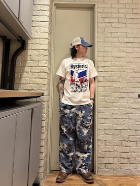 「HYSTERIC GLAMOUR（ヒステリックグラマー）のVIXEN GIRL ネックレス（ネックレス、シルバー系）」を使った、Mitsuさん（メンズ・170cm）の秋コーディネート