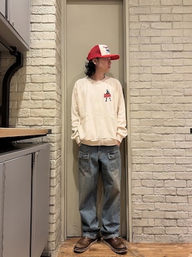 「HYSTERIC GLAMOUR（ヒステリックグラマー）のVIXEN GIRL ノーカラージャケット（その他アウター、ホワイト系）」を使った、Mitsuさん（メンズ・170cm）の秋コーディネート