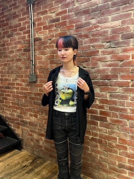 「シャツ 」｜「アイテム（アクセサリー）」を使った、AMさん（レディース・151cm）の夏コーディネート