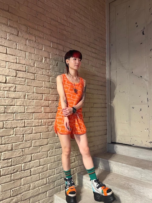 HYSTERIC◇キャミソール・タンクトップ/FREE/コットン/BLU/総柄