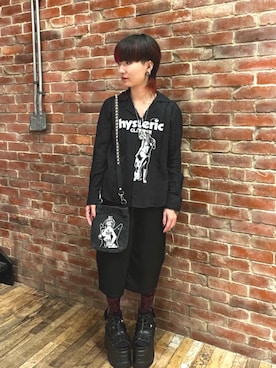 「シャツ 」｜「アイテム（アクセサリー）」を使った、AMさん（レディース・151cm）の夏コーディネート