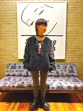 「スキニー」｜「アイテム（ブルゾン）」を使った、AMさん（レディース・151cm）の冬コーディネート