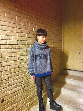 HYSTERIC GLAMOURのスウェットを使った「タートルネック」のレディース