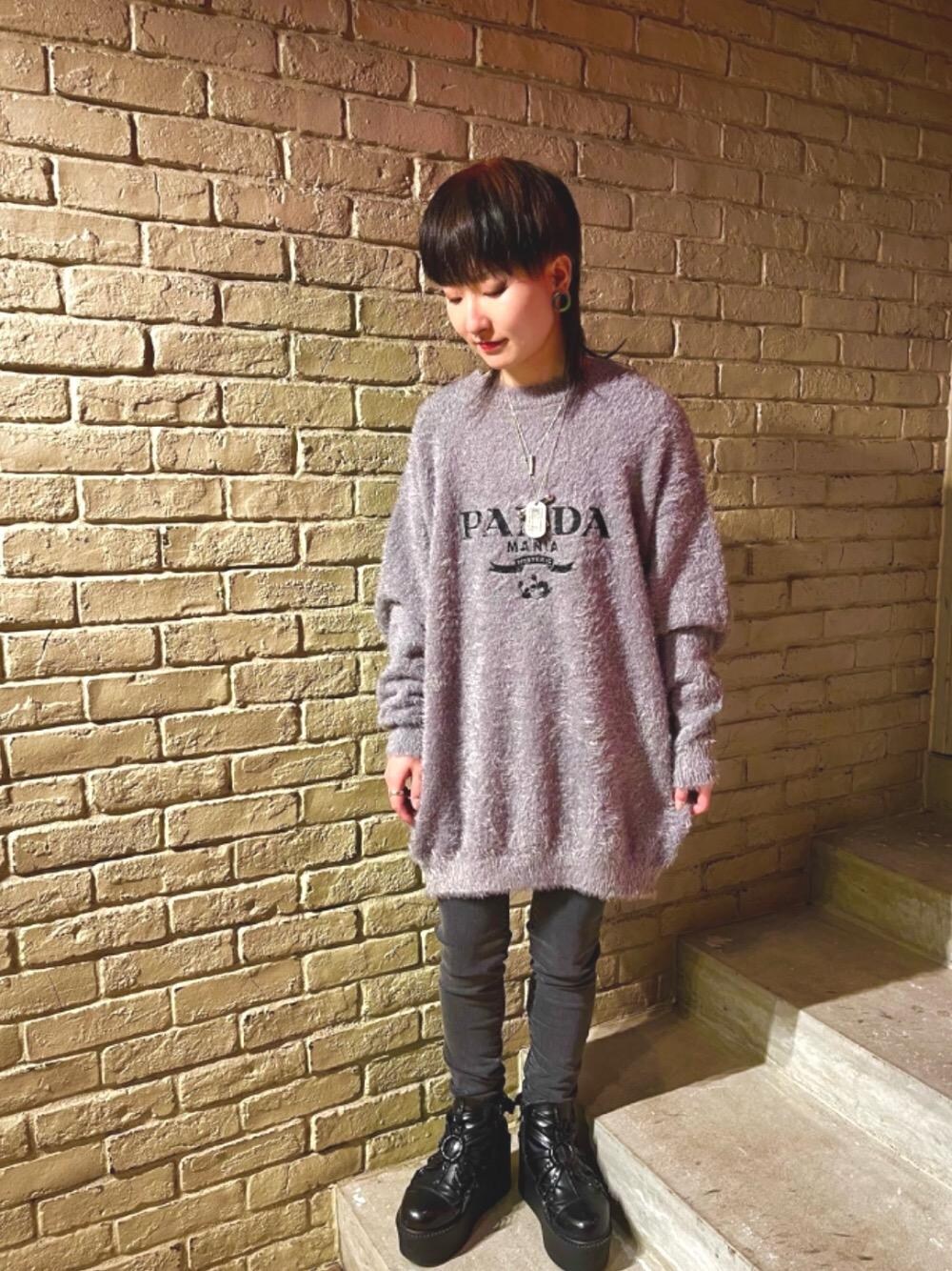 PANDA MANIA刺繍 セーターを使った人気ファッションコーディネート - WEAR