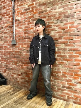 「HYSTERIC GLAMOUR（ヒステリックグラマー）のアイテム（その他アウター）」を使った、AMさん（レディース・151cm）の冬コーディネート