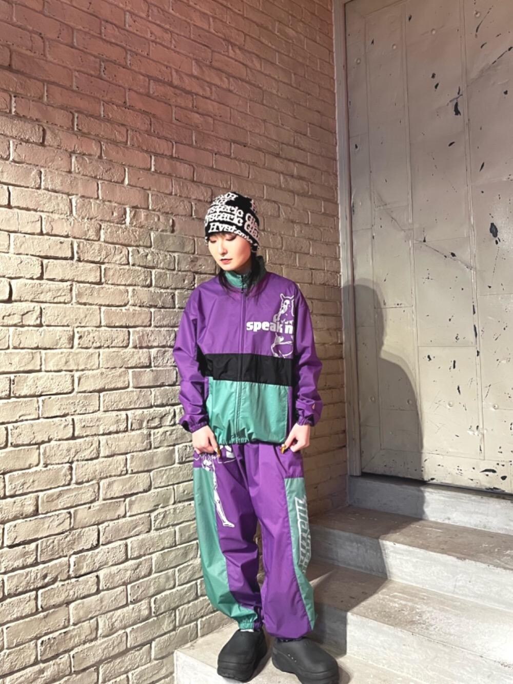 ヒステリックグラマーステッカー柄総柄反射ペイントナイロンパンツ STYLING | HYSTERIC GLAMOUR ONLINE STORE ヒステリックグラマー