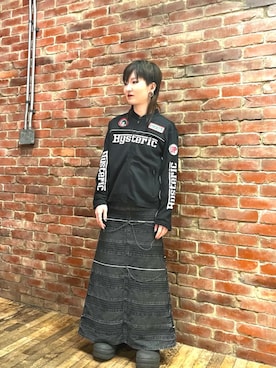 「HYSTERIC GLAMOUR（ヒステリックグラマー）のアイテム（その他アウター）」を使った、AMさん（レディース・151cm）の春コーディネート