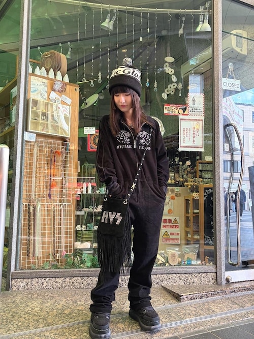 Hysteric glamour typeロゴ　ビーニー ブラック Hysteric glamour typeロゴ ビーニー ブラック HYSTERIC GLAMOUR