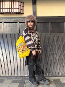 「アイテム（手袋）」を使った、AMさん（レディース・151cm）の秋コーディネート