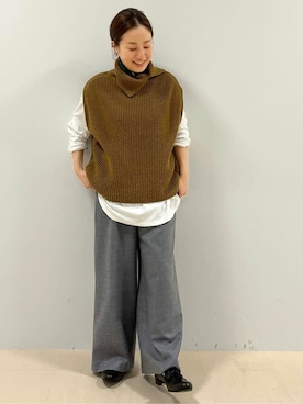 「アイテム（バンダナ/スカーフ）」を使った、kayoさん（レディース・150cm）の秋コーディネート