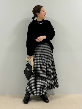 「モノトーン」｜kayoさん（レディース・150cm）の冬コーディネート