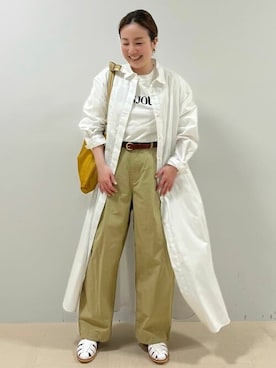 「アイテム（シャツワンピース）」を使った、kayoさん（レディース・150cm）の春コーディネート