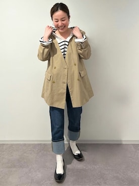 「フレンチカジュアル」｜kayoさん（レディース・150cm）の春コーディネート