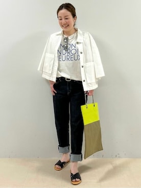 「eness（エネス）のアイテム」を使った、kayoさん（レディース・150cm）の春コーディネート