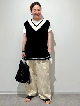 「eness（エネス）のアイテム」を使った、kayoさん（レディース・150cm）の夏コーディネート