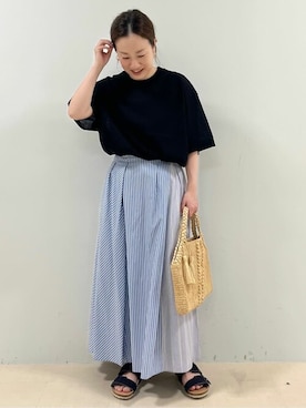 「アイテム（タンクトップ、グレー系）」を使った、kayoさん（レディース・150cm）の夏コーディネート