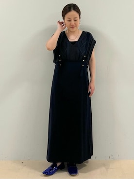 「アイテム（タンクトップ、グレー系）」を使った、kayoさん（レディース・150cm）の夏コーディネート