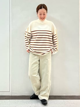 「アイテム（トップス、ブラウン系）」を使った、kayoさん（レディース・150cm）の冬コーディネート