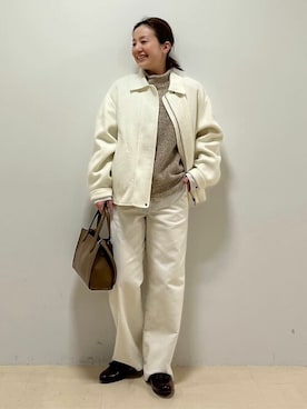 「タッセルローファー」｜「アイテム（ブルゾン）」を使った、kayoさん（レディース・150cm）の秋コーディネート