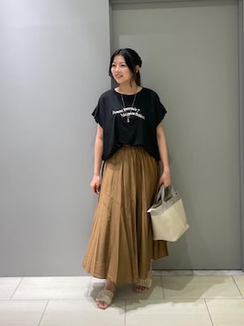 「アイテム（ネックレス）」を使った、CHIHARUさん（レディース・161cm）の夏コーディネート