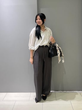 「アイテム（財布/小物、ベージュ系）」を使った、Shioさん（レディース・161cm）の夏コーディネート