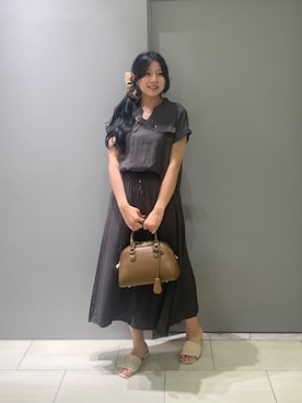 「アイテム（ワンピース/ドレス）」を使った、Shioさん（レディース・161cm）の夏コーディネート