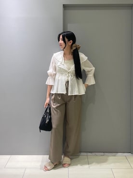 「アイテム（シュシュ）」を使った、Shioさん（レディース・161cm）の夏コーディネート