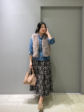 「アイテム（その他アウター）」を使った、Shioさん（レディース・161cm）の秋コーディネート
