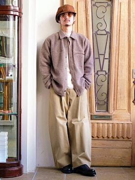 「アークネッツ」｜「アイテム（ブルゾン）」を使った、ARKnets STAFFさん（メンズ・175cm）の冬コーディネート