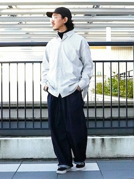 「アークネッツ」｜「アイテム（帽子）」を使った、ARKnets STAFFさん（メンズ・175cm）の冬コーディネート