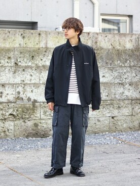「WILD THINGS（ワイルドシングス）のアイテム（ナイロンジャケット）」を使った、ARKnets STAFFさん（メンズ・181cm）の冬コーディネート