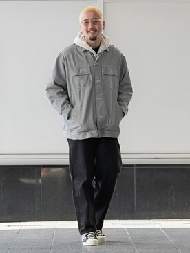 「アークネッツ」｜「アイテム（ブルゾン）」を使った、ARKnets STAFFさん（メンズ・180cm）の冬コーディネート