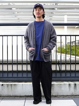 「アークネッツ」｜「アイテム（チノパンツ）」を使った、ARKnets STAFFさん（メンズ・175cm）の冬コーディネート