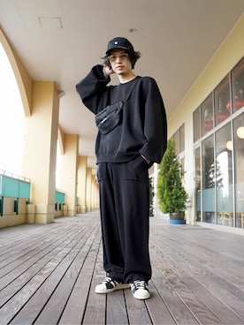 「BALLAST ARK（バラストアーク）のアイテム（スウェット）」を使った、ARKnets STAFFさん（メンズ・170cm）の冬コーディネート