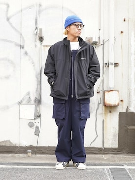 「WILD THINGS（ワイルドシングス）のアイテム（ナイロンジャケット）」を使った、ARKnets STAFFさん（メンズ・170cm）の春コーディネート