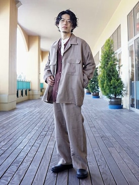 「アークネッツ」｜「アイテム（ジャケット/アウター）」を使った、ARKnets STAFFさん（メンズ・170cm）の春コーディネート