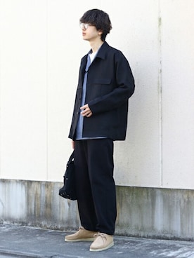 「marka（マーカ）のアイテム（スウェットパンツ）」を使った、ARKnets STAFFさん（メンズ・181cm）の春コーディネート
