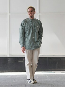 「ARKnets」｜「アイテム（パンツ）」を使った、ARKnets STAFFさん（メンズ・178cm）の春コーディネート