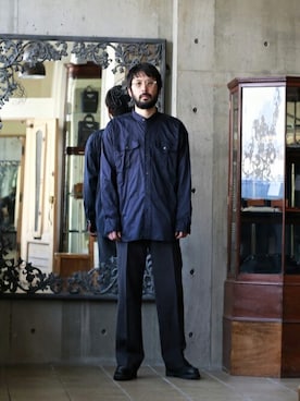 「ARKnets」｜「アイテム（パンツ）」を使った、ARKnets STAFFさん（メンズ・174cm）の春コーディネート