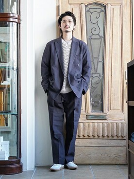 「アークネッツ」｜「アイテム（ジャケット/アウター）」を使った、ARKnets STAFFさん（メンズ・175cm）の春コーディネート