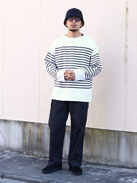「ARKnets」｜「アイテム（パンツ）」を使った、ARKnets STAFFさん（メンズ・173cm）の春コーディネート
