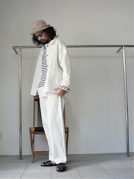 「ごきげんウィーク」｜「アイテム（デニムジャケット）」を使った、ARKnets STAFFさん（メンズ・183cm）の春コーディネート