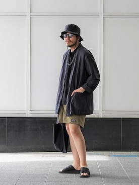 「アークネッツ」｜「アイテム（帽子）」を使った、ARKnets STAFFさん（メンズ・174cm）の春コーディネート