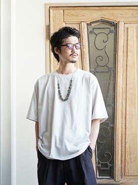 「ポートバイアーク」｜「アイテム（アクセサリー）」を使った、ARKnets STAFFさん（メンズ・175cm）の春コーディネート