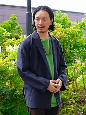 「ARKnets」｜「アイテム（ジャケット/アウター）」を使った、ARKnets STAFFさん（メンズ・175cm）の春コーディネート