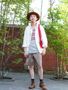 「orslow」｜「アイテム（デニムジャケット）」を使った、ARKnets STAFFさん（メンズ・178cm）の春コーディネート