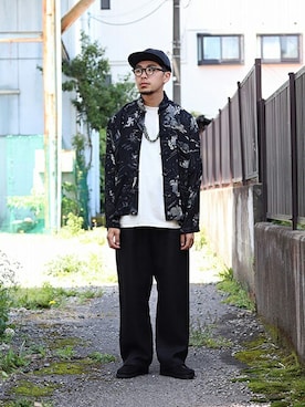 「ARKnets」｜「アイテム（パンツ）」を使った、ARKnets STAFFさん（メンズ・173cm）の春コーディネート