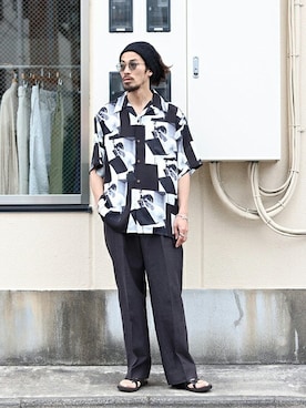 「ARKnets」｜「アイテム（パンツ）」を使った、ARKnets STAFFさん（メンズ・175cm）の春コーディネート